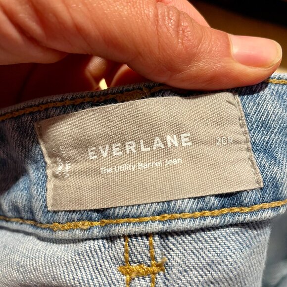 Everlane The Utility Barrel Jean - Light Indigo Size 26R - Picture 3 of 6
